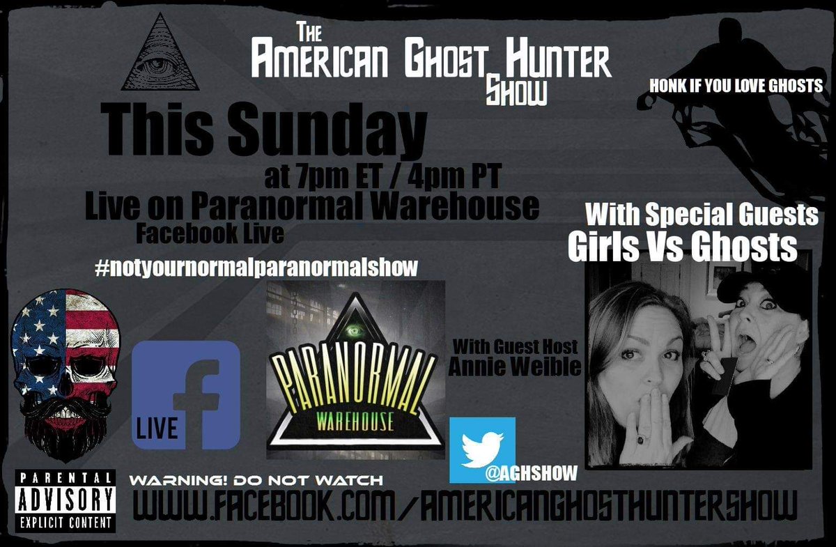 MrsMoore1003's tweet photo. Oh yes!!! This Sunday baby!!! @AGHSHOW will be live!!! Tune in and watch!!...its going to be one hell of a show with @GirlsvsGhosts!!! https://t.co/tdQoQ2SSFL