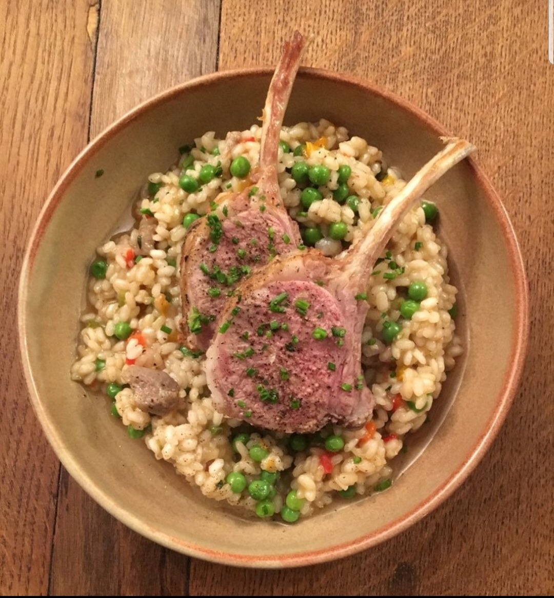Another gorgeous Valentine’s special for next Thursday: arroz caldoso with succulent, melt-in-the-mouth lamb cutlets #Tooting #ValentinesDay #tapas #romanticfood