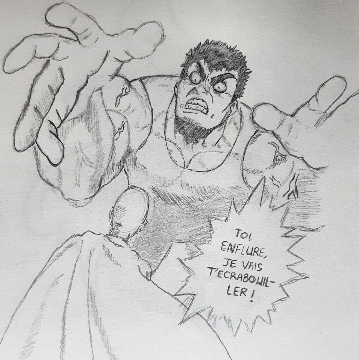 drawcharf's tweet image. Petit dessin de one punch man ✍