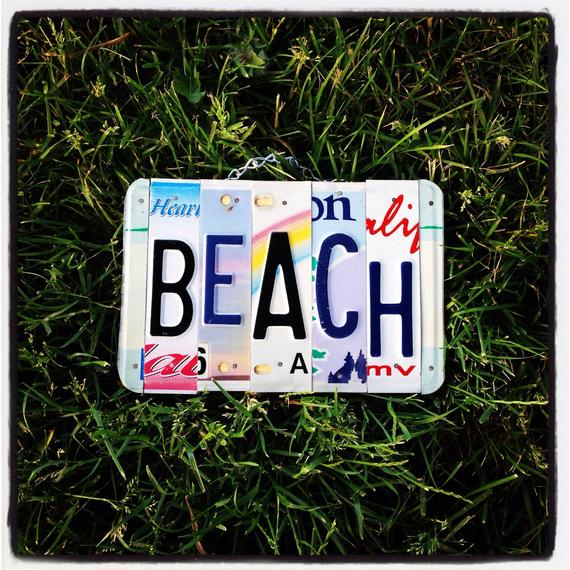 Beach Sign. Beach House. Recycled. Beach Decor. License Plate. Mothers Day Gift. Gift for Wife. Nautical. Home Decor. Handmade. #BeachSign #BeachHouse 
$40.00
➤ goo.gl/TxbUpu