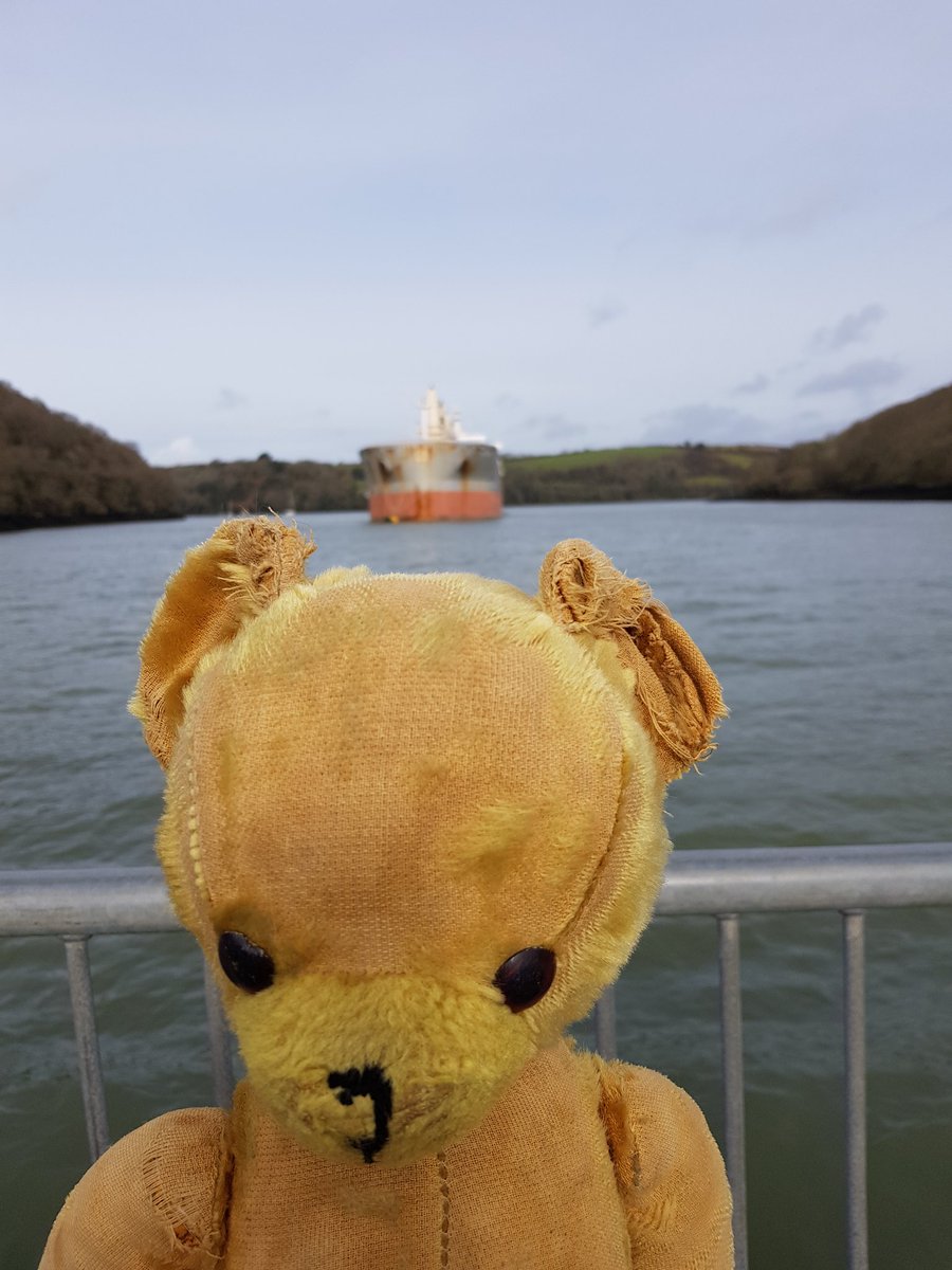 We went across to the Roseland Peninsula on the King Harry Ferry! #TeddyBear #travel #Cornwall