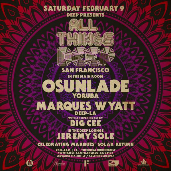 fusicology's tweet photo. Tonight San Francisco @deeplosangeles #AllThingsDeep ft. Marques Wyatt, Osunlade, Big Cee &amp; Jeremy Sole @SFGreatNorthern https://t.co/HlLM01Uyn5 #DeepLA #Osunlade #MarquesWyatt @marqueswyatt @RecordsYoruba @JeremySole https://t.co/PWNHJvA6II