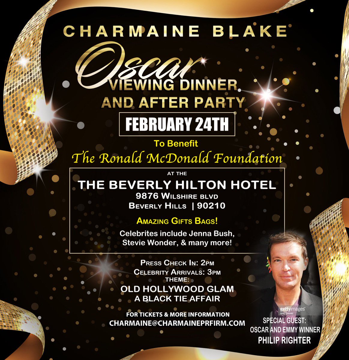 #charmaineblake #oscarViewing #Dinner and #Afterparty #AmazingGiftbags .#celebrities include #StevieWonder #JennaBush #PhilipRighter and many others. #TheBeverlyHiltonHotel #BeverlyHills