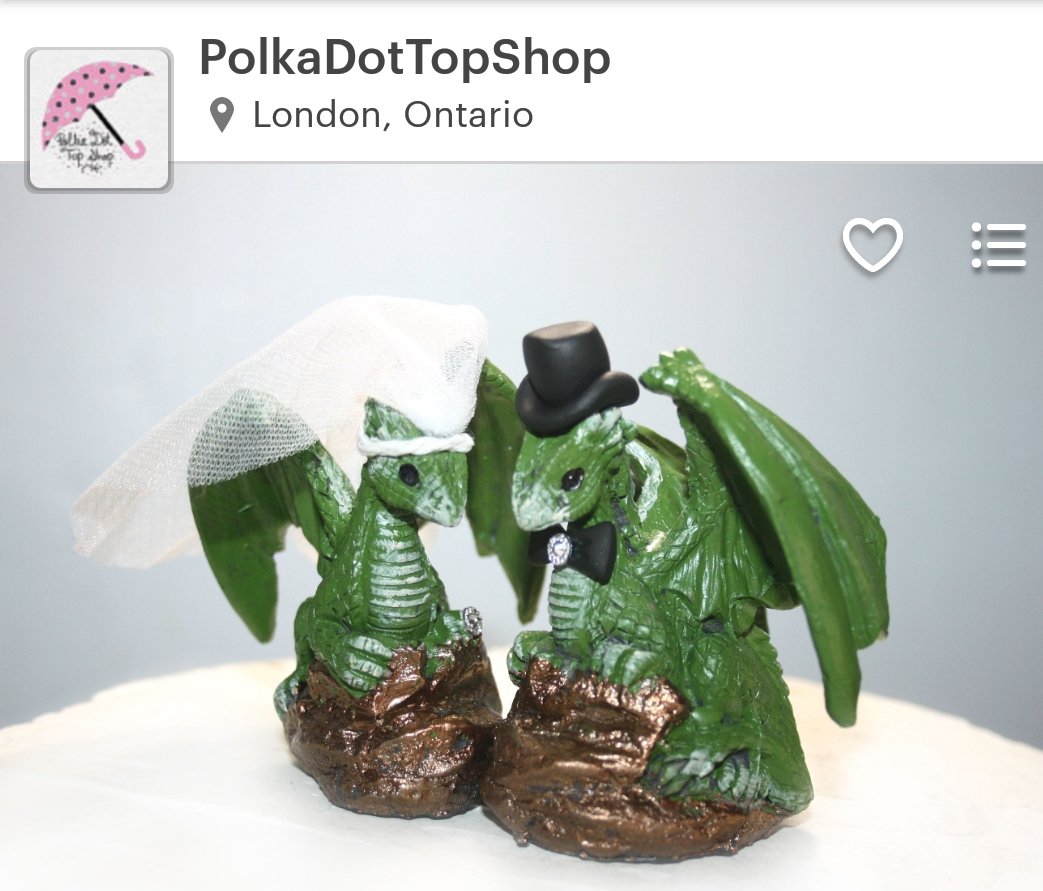 PolkaDotTopShop's tweet photo. Dragons! We've got dragons! Get your #wedding #caketoppers here: https://t.co/7RF913UsPu https://t.co/DfW05mZdfW