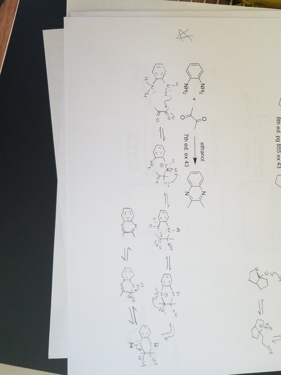 brydoublean's tweet photo. @prof_bong is there way to check this question if you have the 8th ed? Does ethanol do anything in this rxn? Thank you https://t.co/nWpZrOHgKB