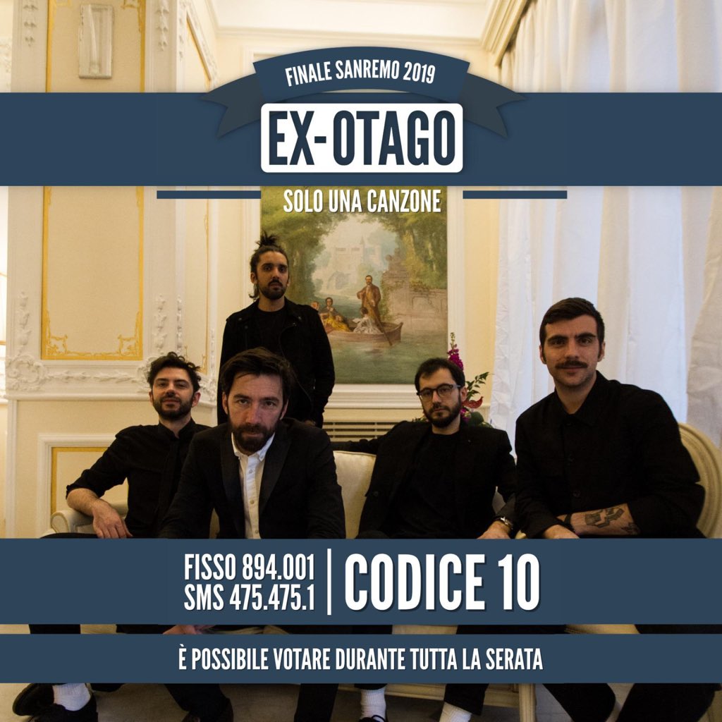Questa sera vota il 10 per gli <a href="/exotago/">Ex-Otago</a> a <a href="/SanremoRai/">Festival di Sanremo</a>