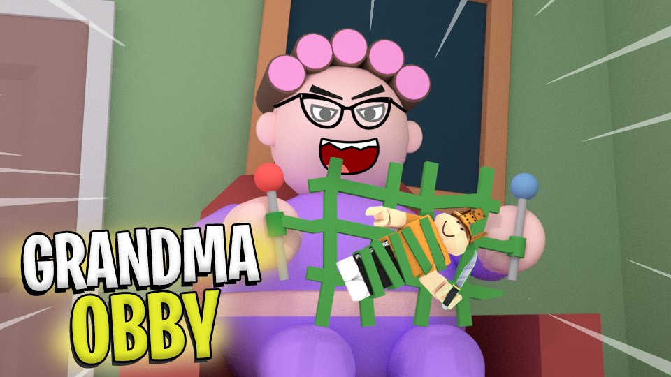 Glassify On Twitter Created Some New Updated Thumbnails For Grandma Obby Roblox Robloxdev - name that character obby roblox