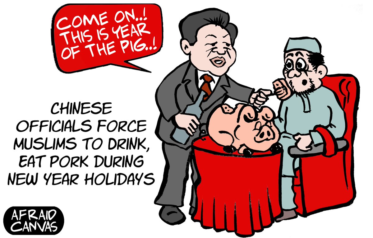 AfraidCanvas's tweet photo. Chinese Officials Force Muslims to Drink, Eat Pork At Festival
https://t.co/vS00CQRS1e https://t.co/RLVEPFo8M3
