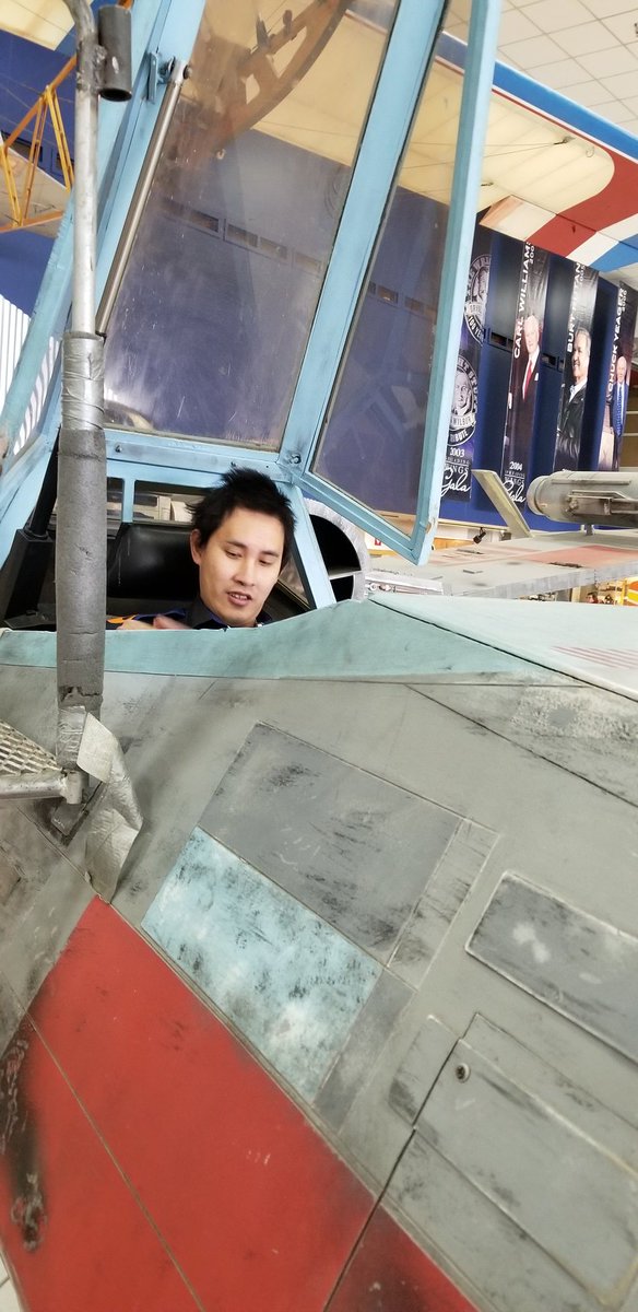 XWingProject's tweet image. Checking out the cockpit for new work. @wingsmuseum