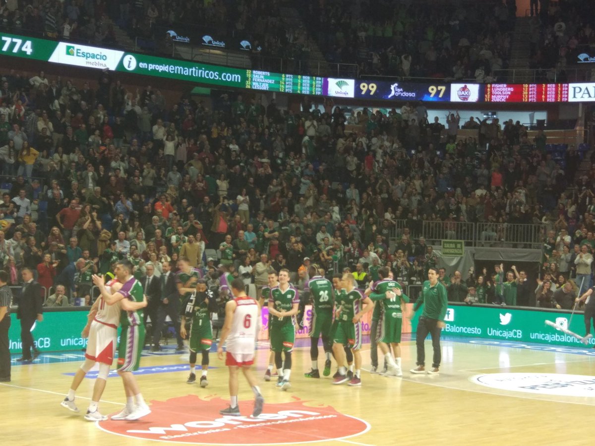 isajoma14's tweet photo. A la Copa @ACBCOM después de que un triplazo de #Wiltjer te haga ganar por 99-97 al Manresa son muy buenas sensaciones para @unicajaCB Esta Copa pinta muy muy bien. El mejor, Toolson y sus 30 puntos en su vuelta a Málaga👏👏👏 https://t.co/s1YGma5pa0