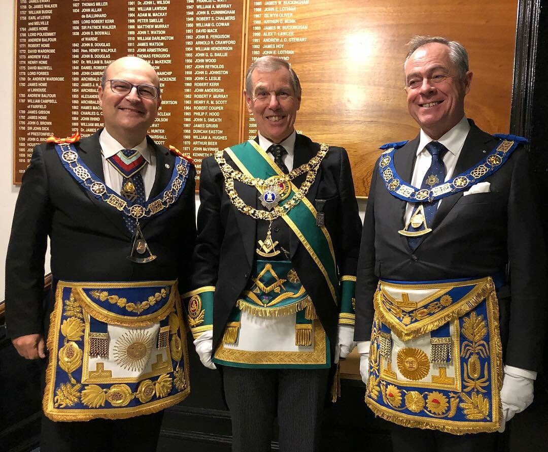 Grand Master of #Spain, Most Worshipful Grand Master Mason <a href="/ScotsMasons/">Scottish Freemasons</a>, and the Grand Master of #Belgium who all attended our meeting last week. #freemasonry  #brotherhood #friends