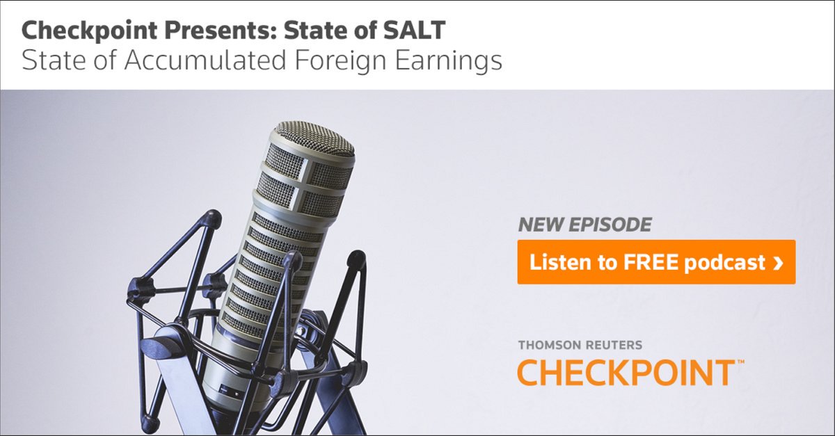 TRTaxAccounting's tweet photo. Check out #CheckpointSOS State of SALT podcasts: The latest episode is on Google Play Music! Here's the link - or scroll down for iTunes or Spotify (we posted those links too) https://t.co/Le7FdK1vpO https://t.co/ptTCp3geeJ