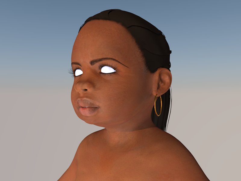 3D model of a little girl.
can you spot the difference?🙂😃😉