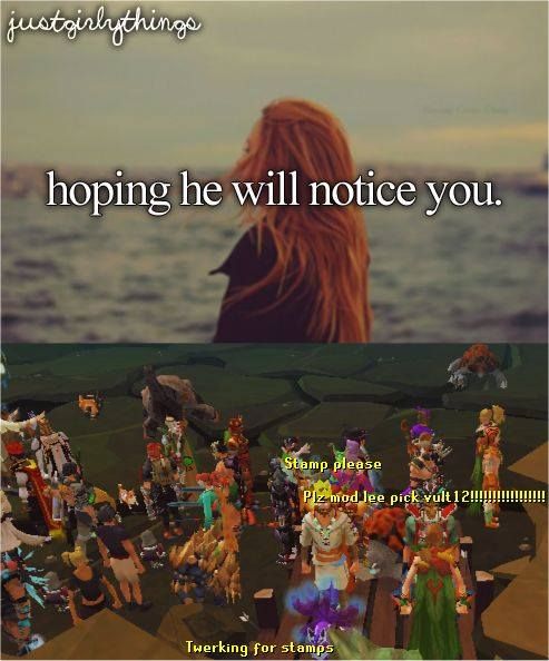 Funscaping's tweet image. When you're trying to get a J-Mods attention at an event!