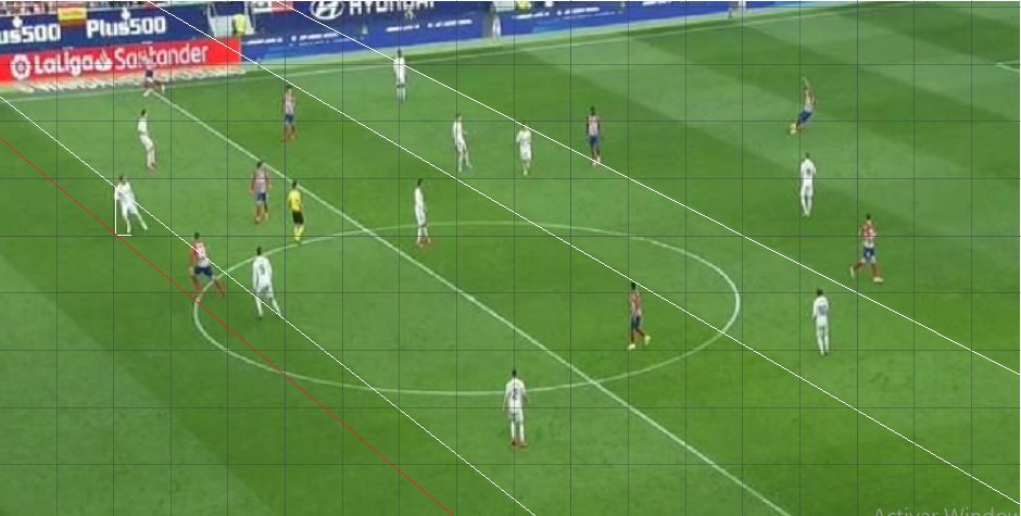 Imagen del señalado fuera de juego a Álvaro Morata - Imagen vía: Atlético de Madrid