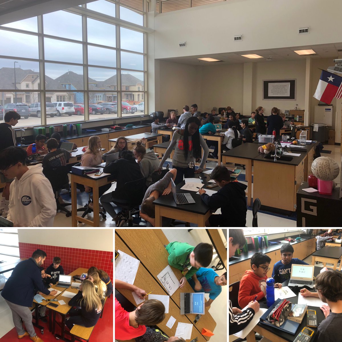 johnkab54's tweet photo. Algebra students collaborated w/ 8th Math to explore Systems of Equations (graphically &amp; substitutions) #FISDMath  ⁦@FISDMath⁩ #FriscoFutureReady #Trentified #collaboration ⁦@Trent_Principal⁩ https://t.co/vjTdIqyI9V