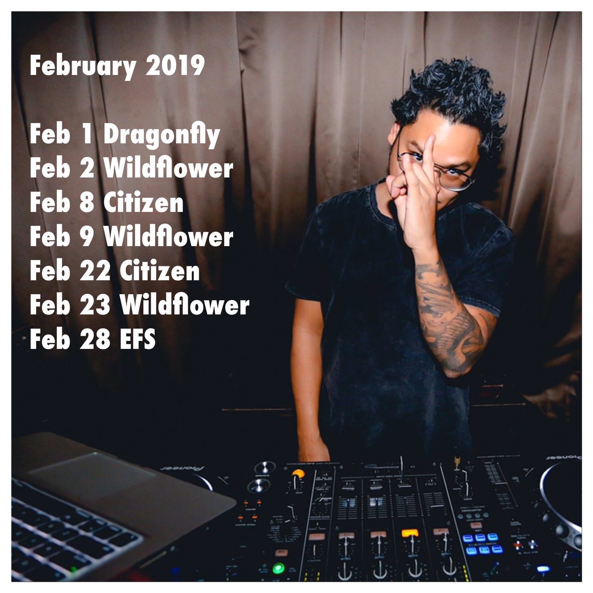 djundercover's tweet photo. February dates are ☝️ https://t.co/lap0TVj7Au