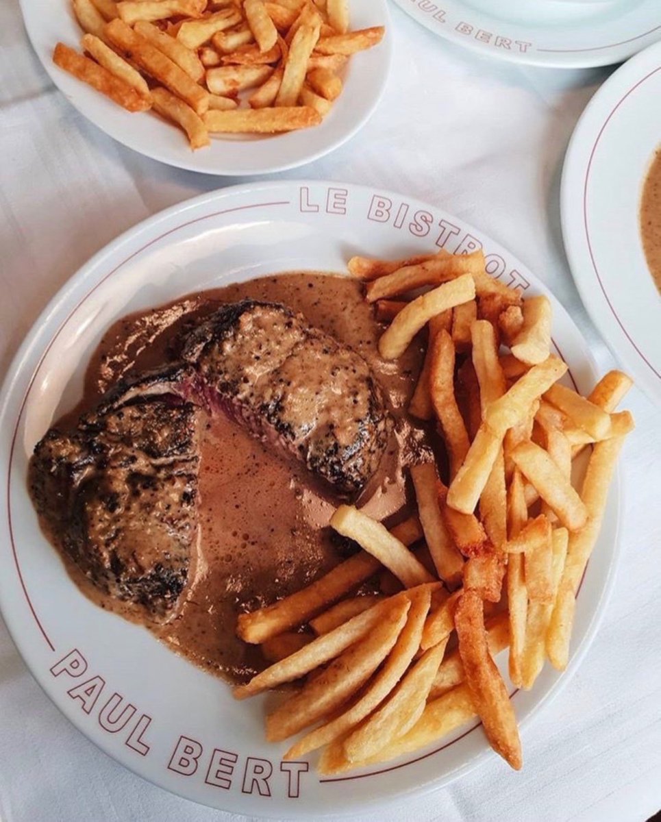 heyFatTireTours's tweet photo. We suggest #Paris' Bistro Paul Bert for its old-fashioned charm and "steak frites". OPENING HOURS: From noon to 2pm and from 7pm to 11pm. Closed Sunday and Monday. #WheninParis #ParisDining https://t.co/0DkAuAJ4wT