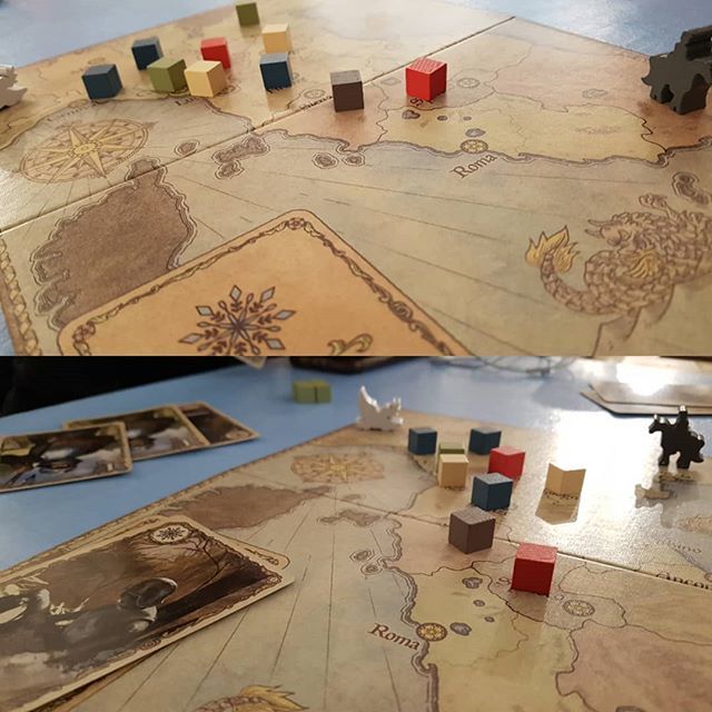 JeuxCerberus's tweet photo. We played some condottiere at #leonidas 
#jeuxdesociete #boardgaming #boardgames #jeuxcerberusgames #jeuxcerberus #condottiere https://t.co/fsHkLDV7nV https://t.co/Hhl8YdsvVY