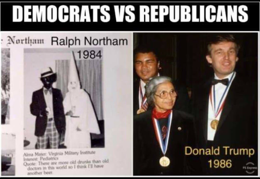 Derp: Coonman Northam now says he's not in the blackface-kkk photo