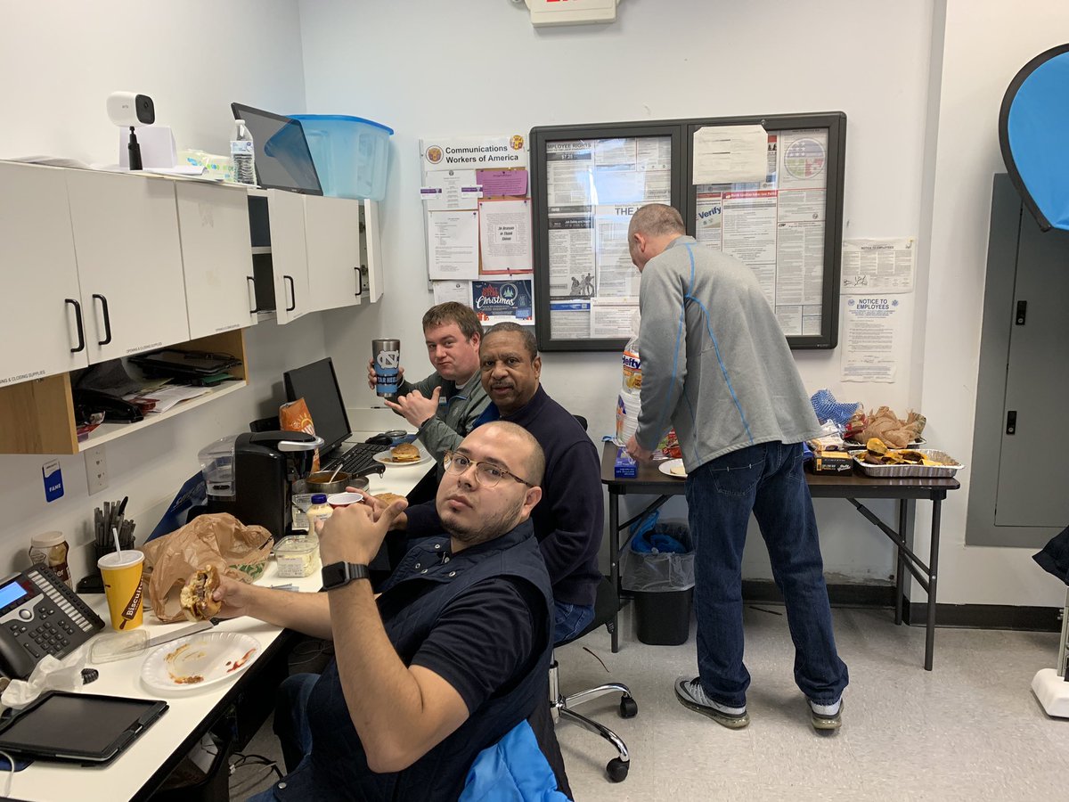 The team!! It’s go time. 😎 #LifeAtATT LETS EAT!😃