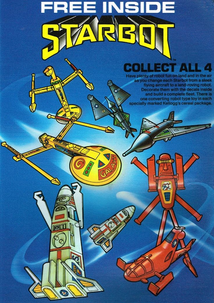 NearMintFanboys's tweet photo. 1985 Kellogg's STARBOT cereal box 'Free Inside' ad!
Does anyone remember having this transforming cereal box prizes as an '80s kid?
#Kelloggs #FreeInside #Cereal
#Breakfast #VintageToys
#Transformers #GoBots
#ILoveThe80s @KelloggsUS https://t.co/CJSoNPuI95