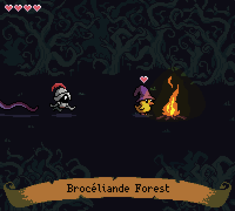mysterycoconut's tweet photo. Still working on the #ReQuestGame creepy forest. Maybe it’s too dark? #ScreenshotSaturday #Indiegamedev #pixelart https://t.co/0CLidzxsOl