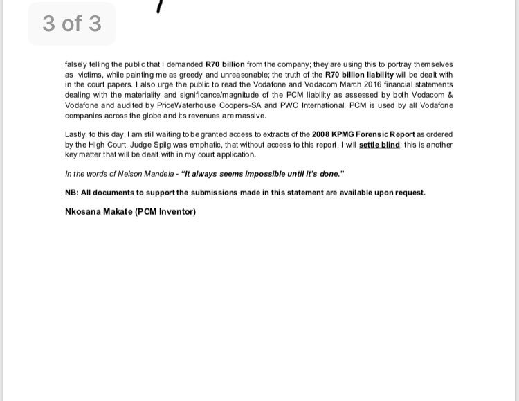 makate_nkosana's tweet image. Factual responses to the latest LIES peddled by VODACOM in the media. These responses are based on facts attested to in our courts and official publications.