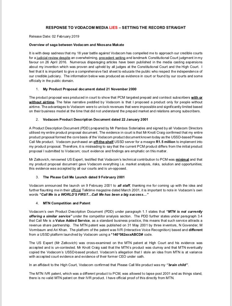makate_nkosana's tweet image. Factual responses to the latest LIES peddled by VODACOM in the media. These responses are based on facts attested to in our courts and official publications.