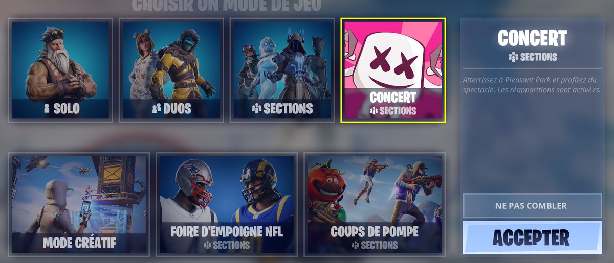 Fortnite Mafia On Twitter Le Mode Concert Est La - 