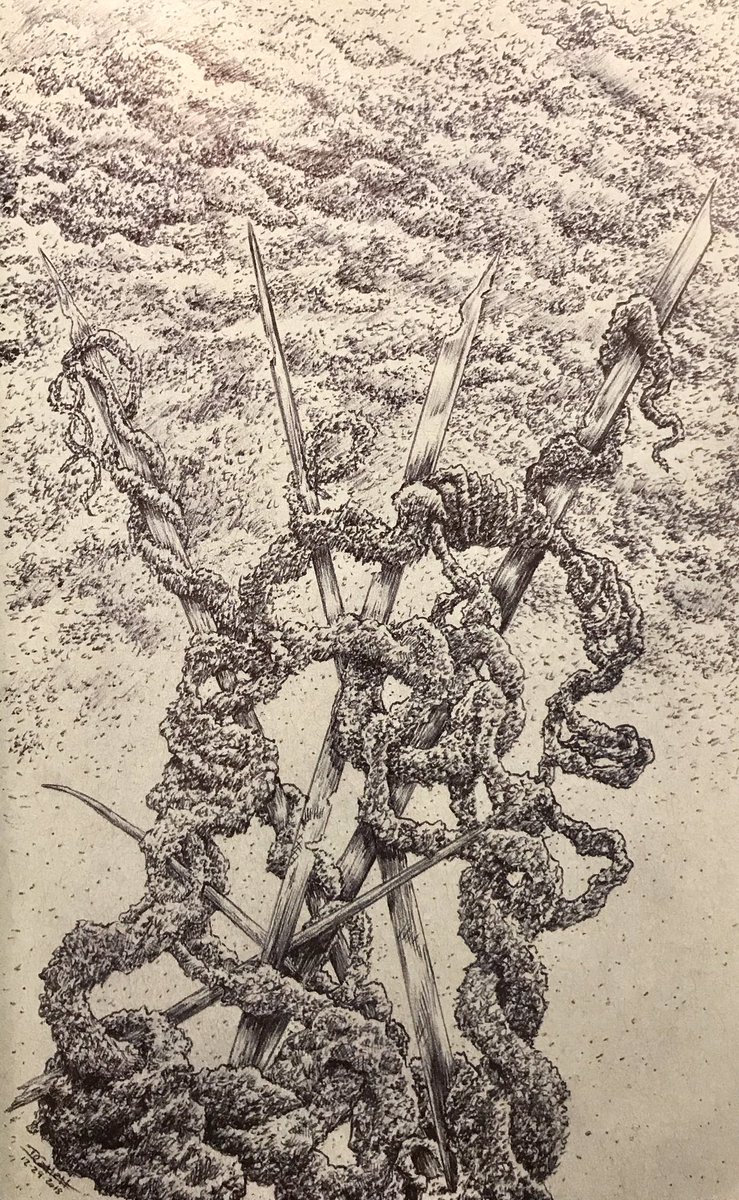 dustyartists's tweet photo. ‘Entangled,’ but even so, give everything you have to casting away the evil that wants to destroy you.
#ink #inkart #entangled #abstract #abstractart #donotgiveup #nevergiveup #temptation #evil #sin #darkness #resist #dustyartist #evercross https://t.co/2zz4cjJspN