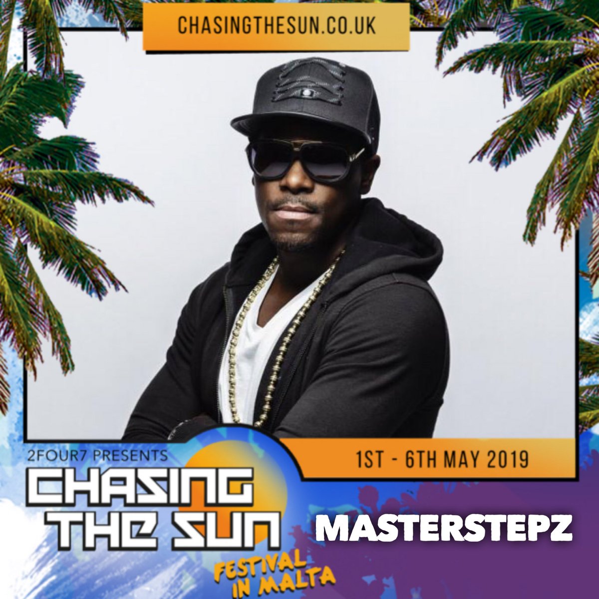 ChasingTheSunPR's tweet photo. @djmasterstepz WILL BE PLAYING AT #chasingthesunfestival #2019 #Malta🇲🇹 #Masterstepz one of the BEST Multi genre DJs hands down, with his amazing technical ability and explosive sets we can’t wait to see what he brings to #Malta 2019 https://t.co/ofg2IFi0HK