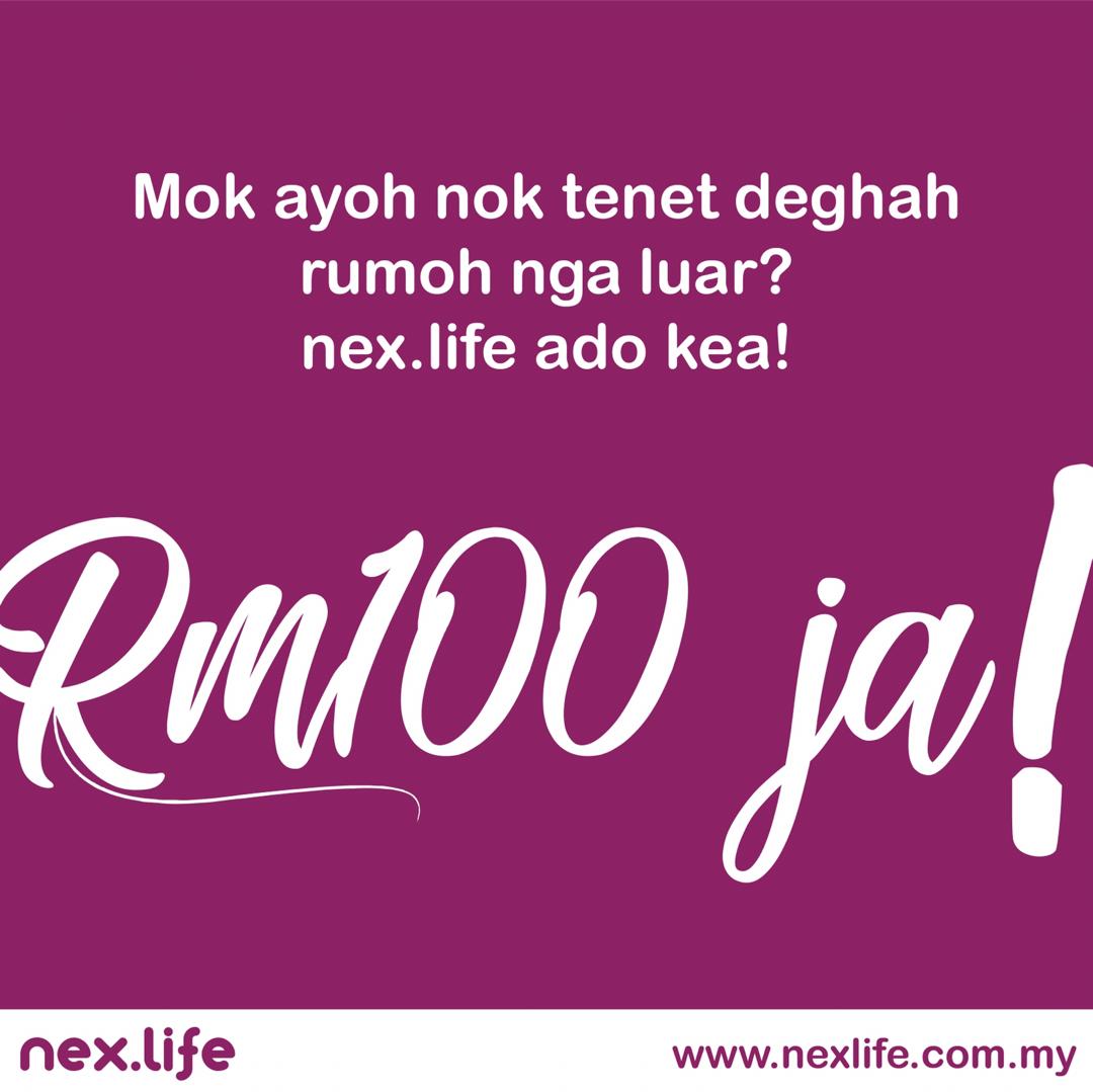 WahyuYordan's tweet photo. Hok'alohh Klate ngan Ganu pun ada telco sendiri. Mua tahu dok ada telco baru #nexlife ni tawarkan internet tanpa had untuk rumoh ngan mobile internet RM100 jahh.
UNLIMITED!  

For more info:
https://t.co/nBDnOSgFXN https://t.co/Xfmt7lRTDW https://t.co/S9yTaECTo3