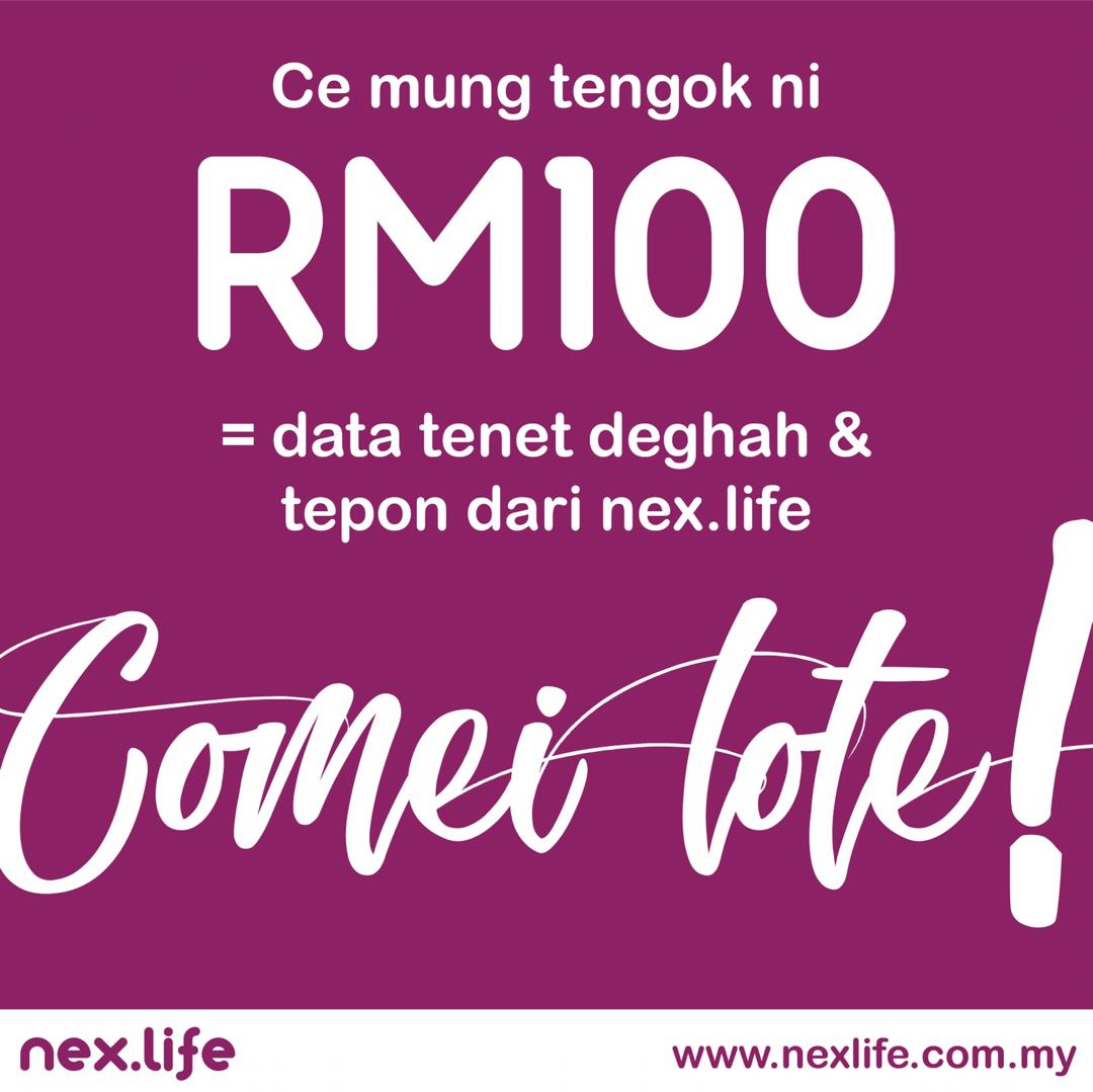 WahyuYordan's tweet photo. Hok'alohh Klate ngan Ganu pun ada telco sendiri. Mua tahu dok ada telco baru #nexlife ni tawarkan internet tanpa had untuk rumoh ngan mobile internet RM100 jahh.
UNLIMITED!  

For more info:
https://t.co/nBDnOSgFXN https://t.co/Xfmt7lRTDW https://t.co/S9yTaECTo3