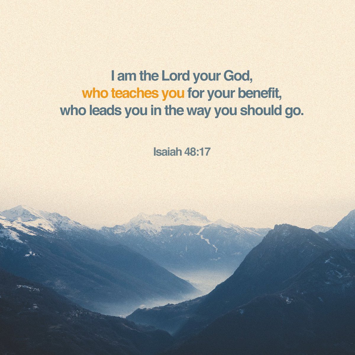 jscxps's tweet photo. Isaiah 48:17
This is what the Lord says—
    your Redeemer, the Holy One of Israel:
“I am the Lord your God,
    who teaches you what is best for you,
    who directs you in the way you should go. https://t.co/aEOhnrID22
