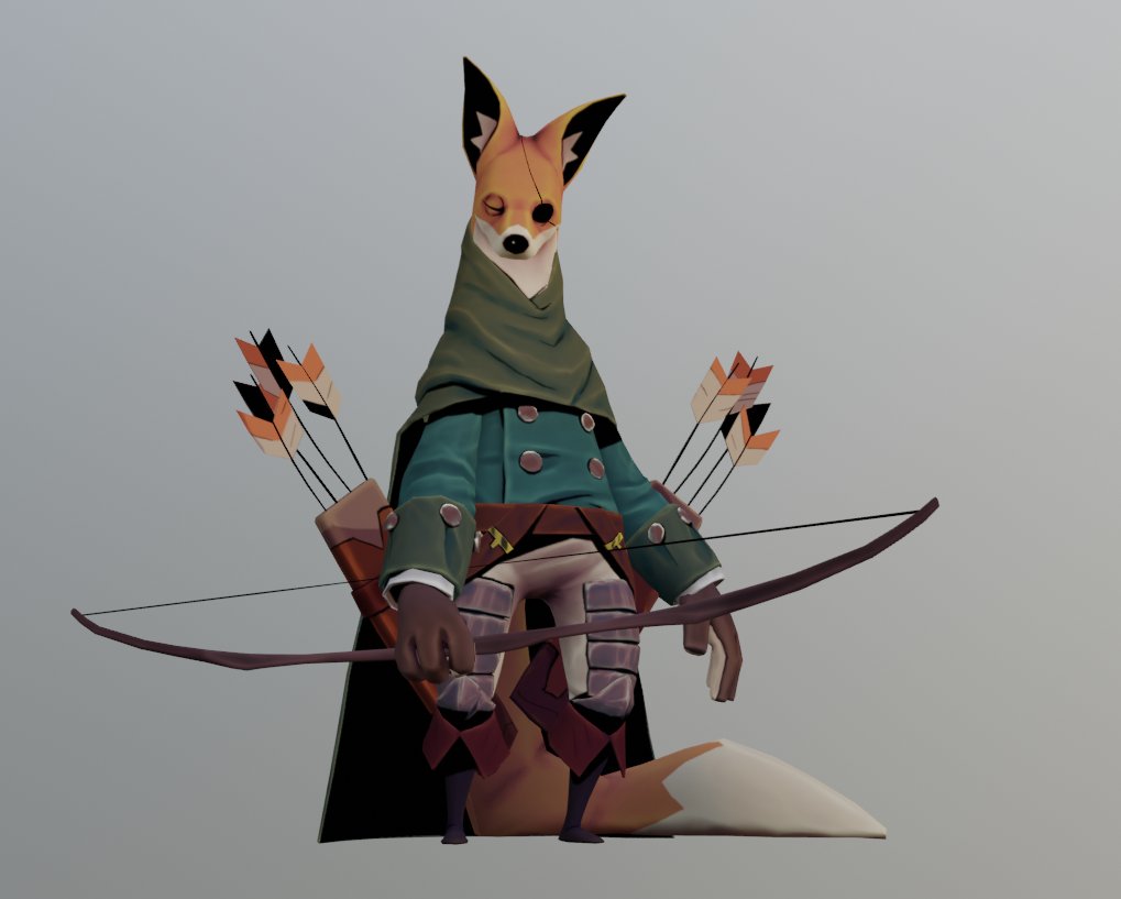 you16_0823's tweet image. Weight Painted in Blender2.8
Rigged by Auto-Rig Pro 3.41