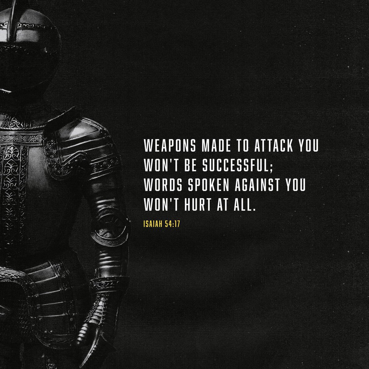 jscxps's tweet photo. Isaiah 54:17
 no weapon forged against you will prevail,
    and you will refute every tongue that accuses you.
This is the heritage of the servants of the Lord,
    and this is their vindication from me,”
declares the Lord. https://t.co/5u44mXRVYi
