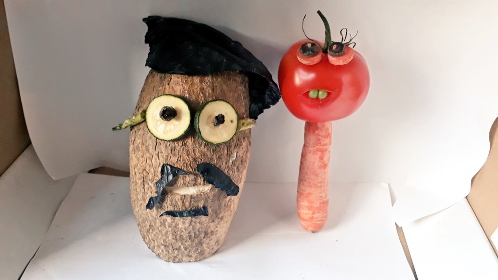 Hey all, Will-i-yam & Tom-ato Jones are out again tonite. Made for us by @madamezucchini for the @VegPowerUK & @ITV ad campaign. Watch out for more Veg creatures & loads of inspiration to eat more veg over the next few weeks @RegatherWorks #EatThemToDefeatThem #funwithvegetables