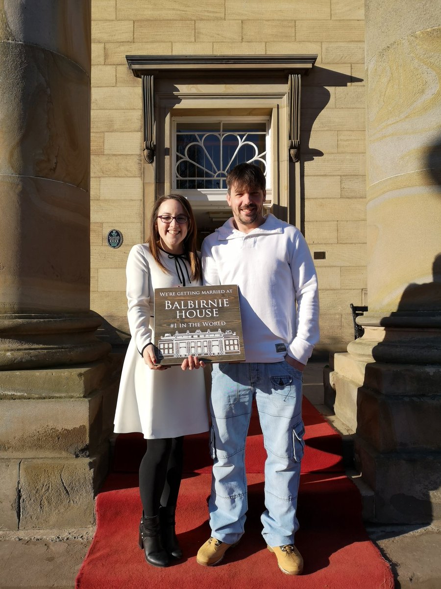 BalbirnieHouse's tweet photo. Our congratulations to this morning's 10am new wedding client, our Deputy GM! Our in-house @BalbirnieEvents Sarah Rees and the very lucky Gary, Sunday 18th October 2020 it is! Wishing you both every Happiness for the future x https://t.co/ceeXLwXqMl