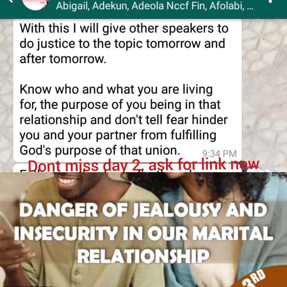 ccourtship_'s tweet photo. #isathread
Stil on the teaching for yesterday...
Find below the last part...
Don't miss Day 2...
Ask for the group link now...
#ccs
#Jealousy
#Insecurity
#danger
#maritalsuccess
#beinformed
#getknowledge https://t.co/SGIXdTbRq7