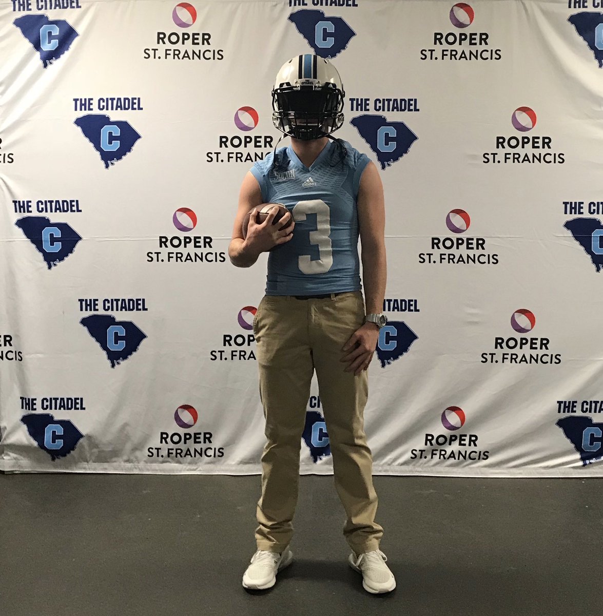 CHSTigersFB's tweet photo. Thank you to @CitadelFootball for having @DawsonMerk on campus today. https://t.co/TqAgQk97Ra
