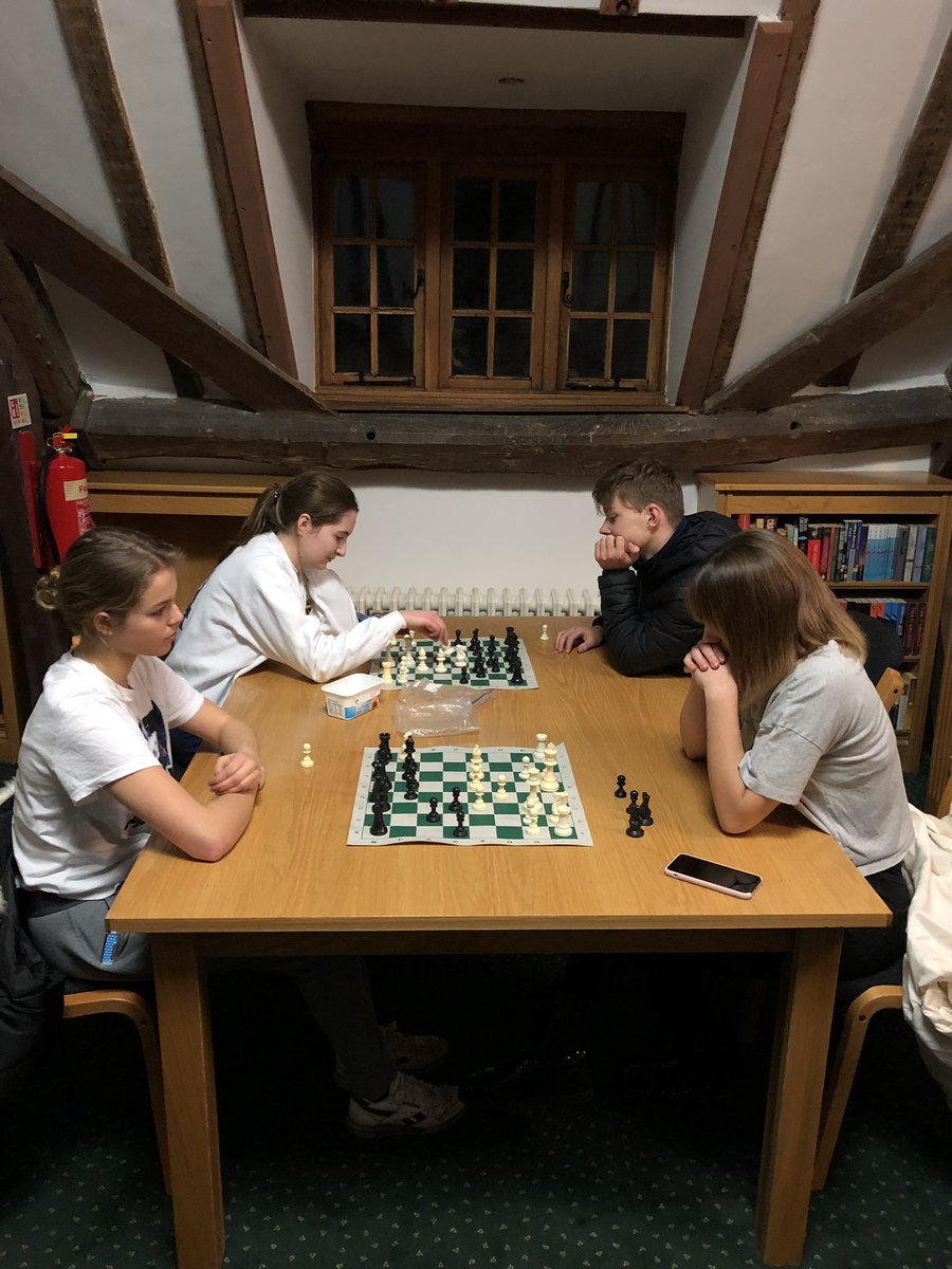 Chess house matches now well underway in the beautiful setting of the school library