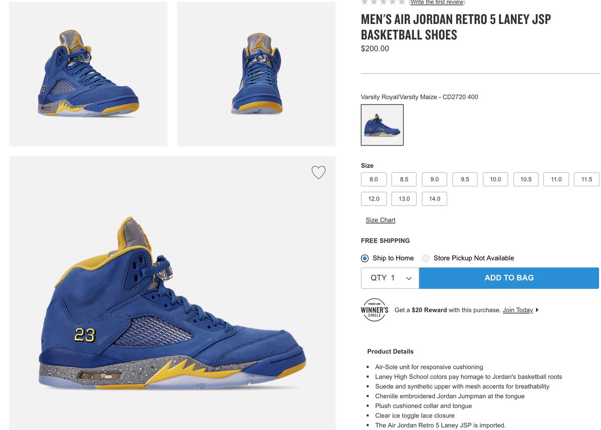 jordan 5 laney finish line