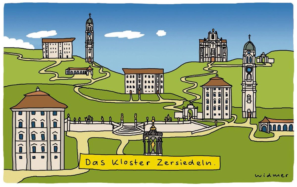 AbtUrban's tweet photo. Nein, das ist keine #politische #Stellungnahme der #Klosters und damit der #Kirche... nur ein Augenzwinkern aus dem Kloster: So könnte unser Dorf ja auch aussehen :-) Danke @RuediWidmer. @tagesanzeiger @EinsiedlerANZ @bote_online @zhkath https://t.co/rGeCpZWX1j