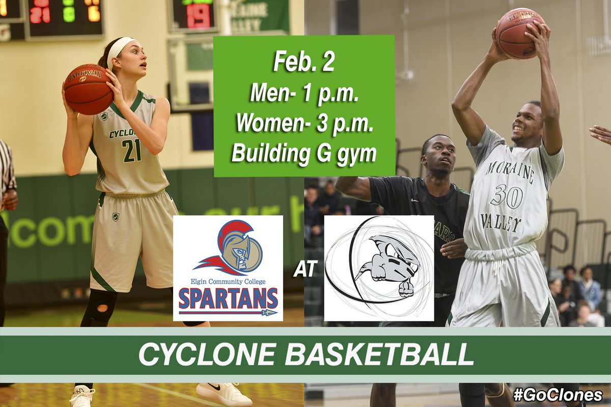 MVCyclones's tweet photo. Thanks to this week’s weather, the Cyclones have rescheduled their games with Elgin C.C. @Elgin_Athletics for this afternoon in the Building G gym. It’s #GameDay at home! #GoClones https://t.co/KGyx8CvM44