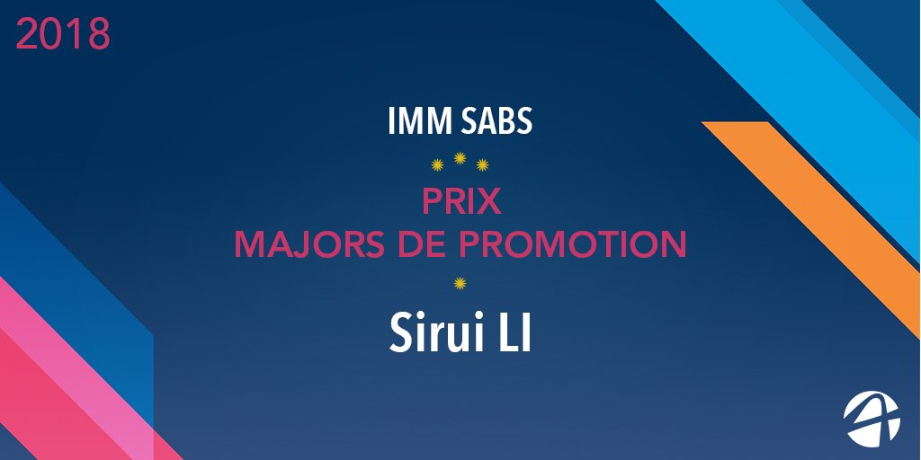 audencia's tweet photo. #audencia_graduation – Jan Laukin and Sirui Li are called on stage by Olga Kapitskaia, Program Director @Audencia_MScIMM, as majors of the IMM and IMM #SAABS programs! https://t.co/WJZZseiQdb