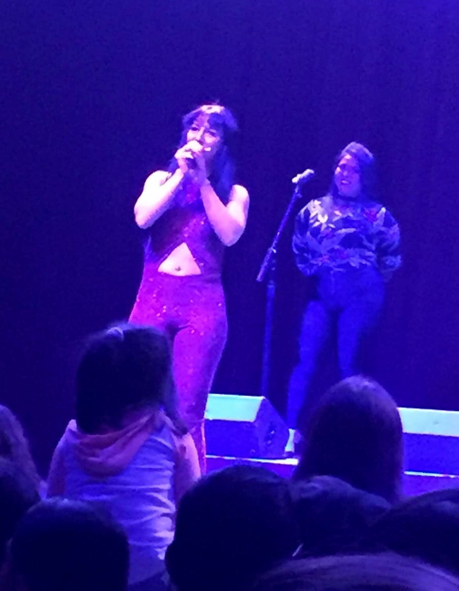 DCTexan's tweet photo. Awesome show last night @FillmoreSS watching #AlmostSelena tribute show! Outfit changes, a terrific voice and arms so fit we were jealous! We’ll be at the next show a tribute to @GloriaEstefan 3.14! @SelenaLaLeyenda https://t.co/l4WLCkScH1