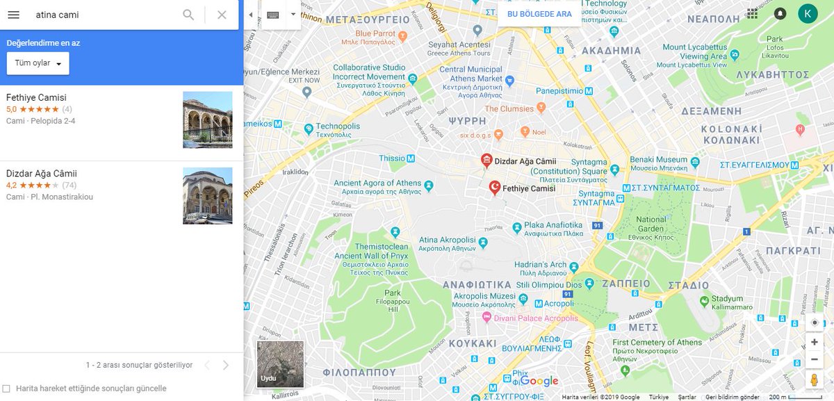 For context: a List of Mosques in Athens (2 - both non-functioning, not including underground prayer rooms)vs a partial List of mostly functional Churches in Istanbul (62) (PS: Google lists 203 locations as Churches in Istanbul in English search)