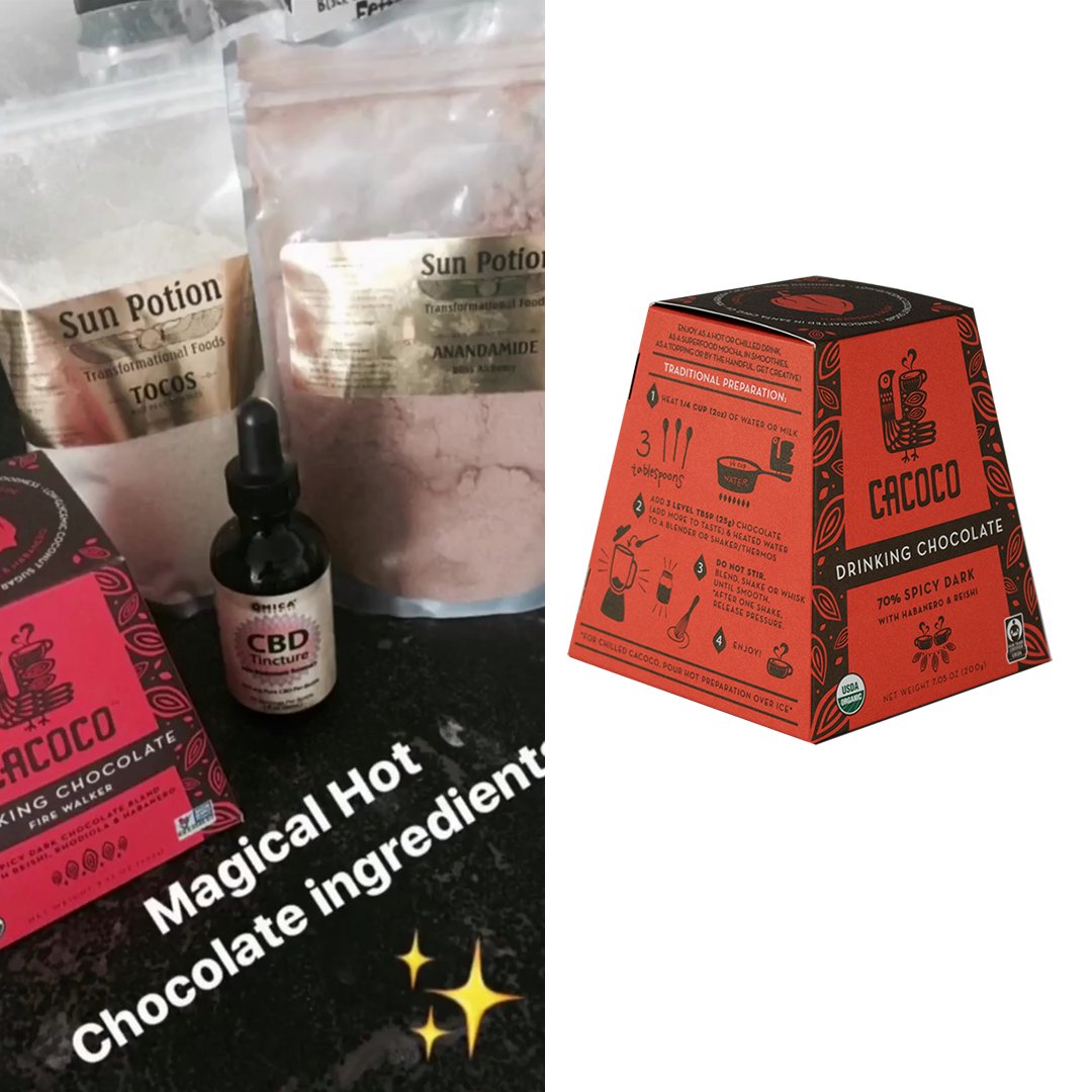 ptonkincloset's tweet photo. 14 February [2017] | On Phoebe Tonkin IG stories seeing #drinkcacoco 70% Spicy Dark Chocolate ($13,99), #sunpotion Tocos (Rice Bra Solubles) ($19,99 for 200g) and Active Adaptagen Anandamide ($27,50 for 222g). Also you can see #omica CBM Tincture. #phoebetonkin https://t.co/XTJC8wJTau