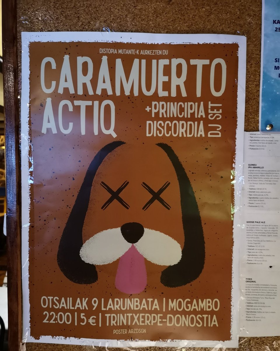 .<a href="/distopiamutante/">Distopía Mutante</a> presenta CARAMUERTO y ACTIQ + PRINCIPIA DISCORDIA DJ Set en @mogambotrintxer (Donostia). 09.02.19. 22:00 5€

El cartel por @arzdsgn

facebook.com/events/3332816…

#caramuerto #Actiq #principiadiscordia #punk #industrial #electronic #experimental #donostia #mogambo